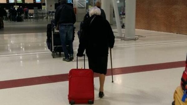 Irma en el aeropuerto de Milán