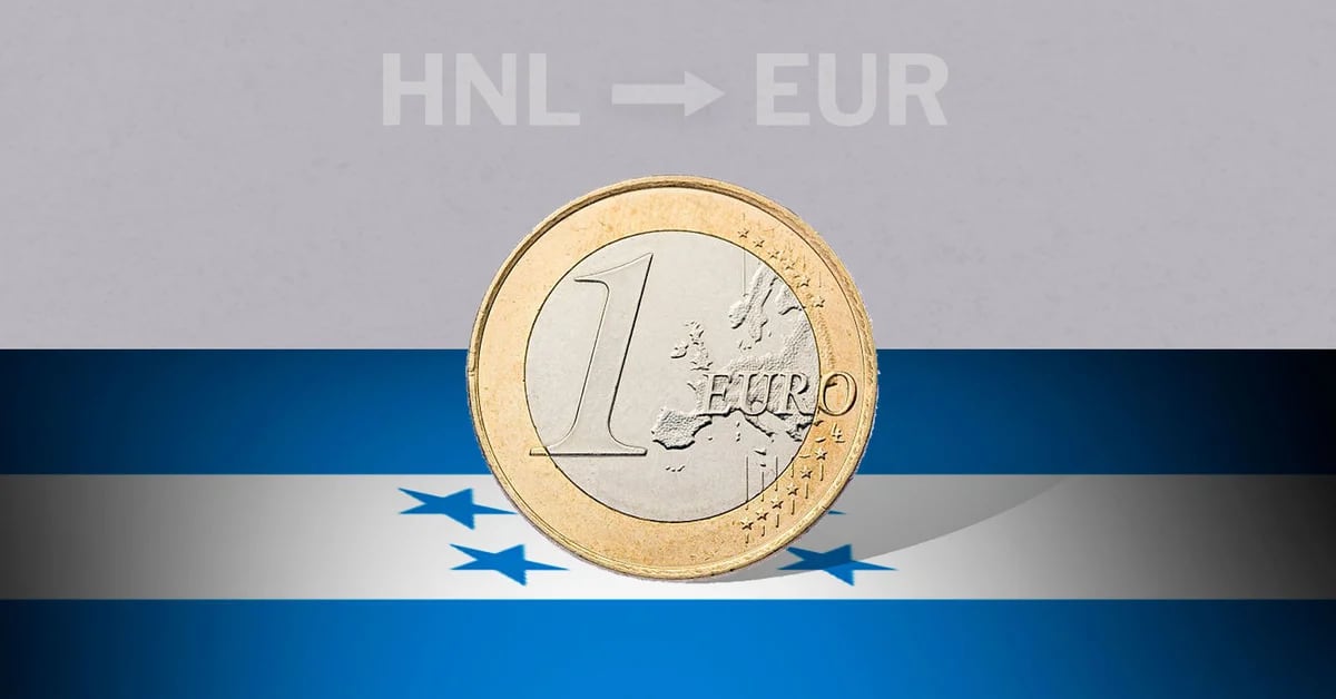 Closing rate of the euro in Honduras this March 1 from EUR to HNL