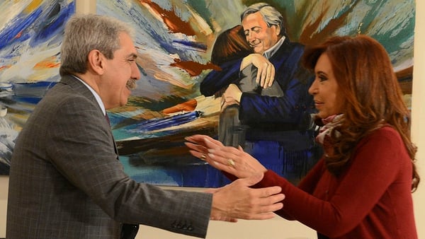 Otros tiempos: Aníbal Fernández y Cristina Kirchner juntos.