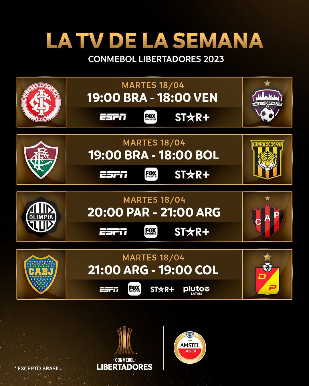 Fluminense vs The Strongest: schedules and channels of the Copa Libertadores match.