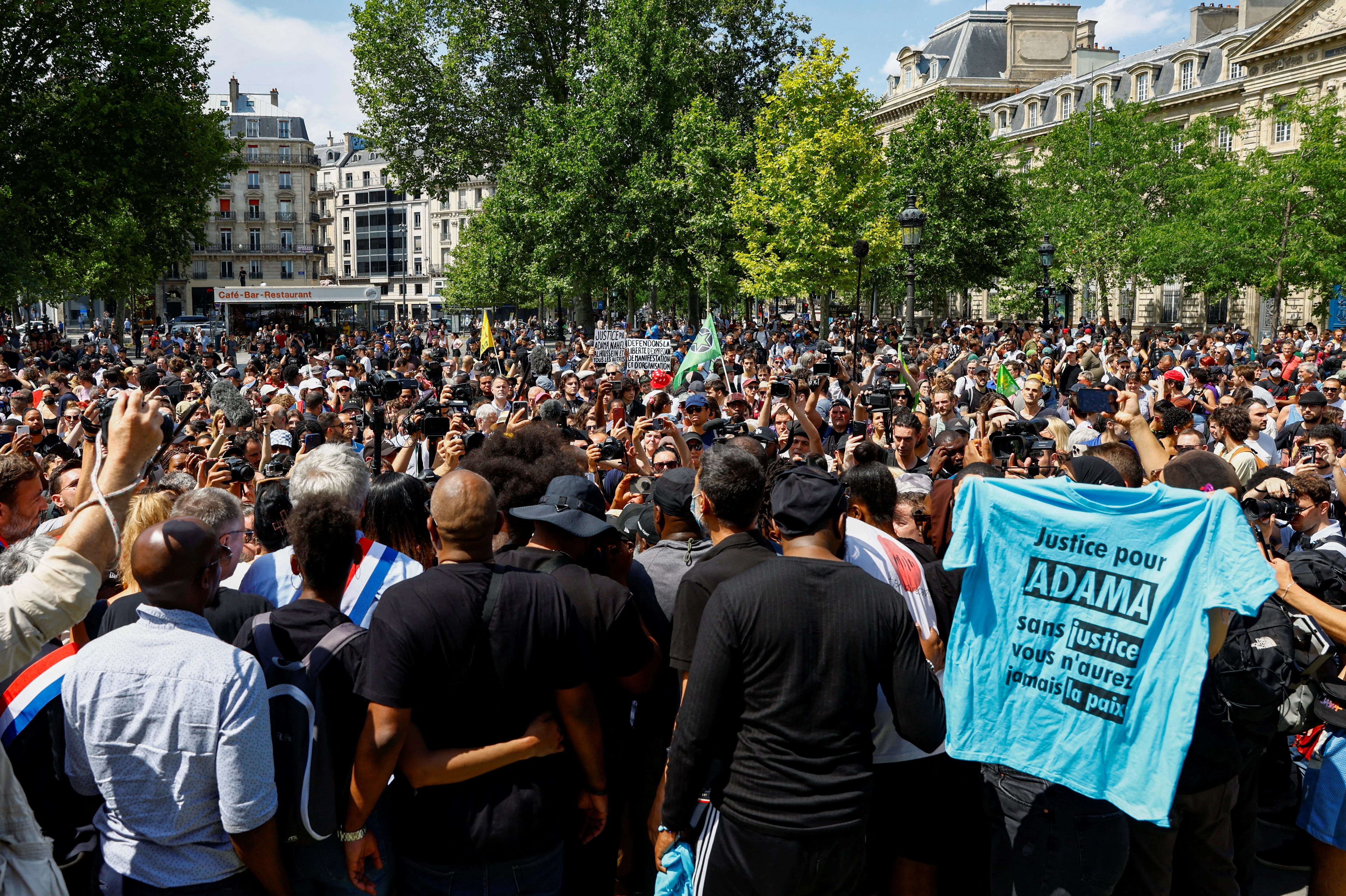 Marcha del sábado en París en memoria de Adama Traore (Reuters)