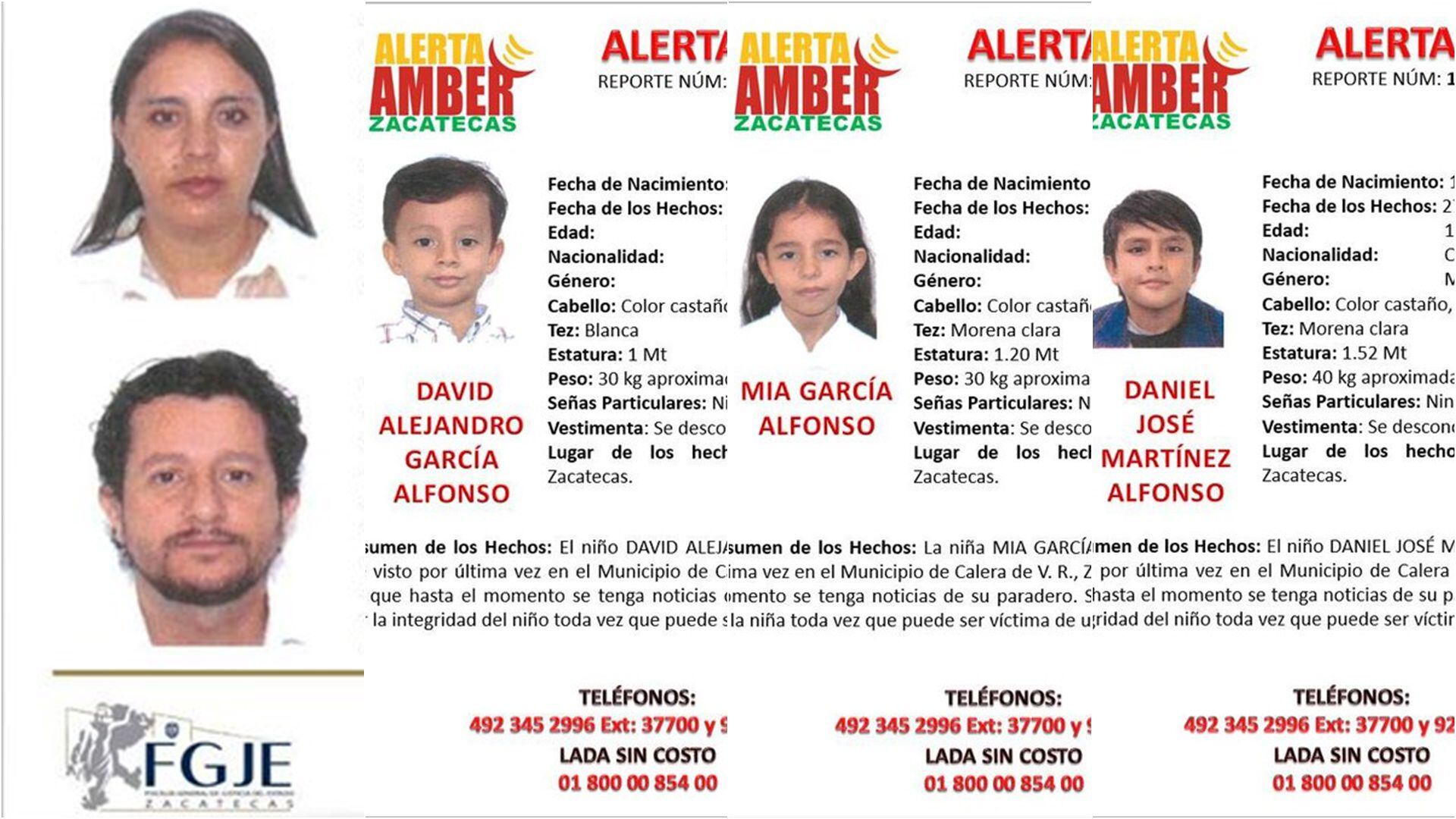 colombianos desaparecidos en Zacatecas