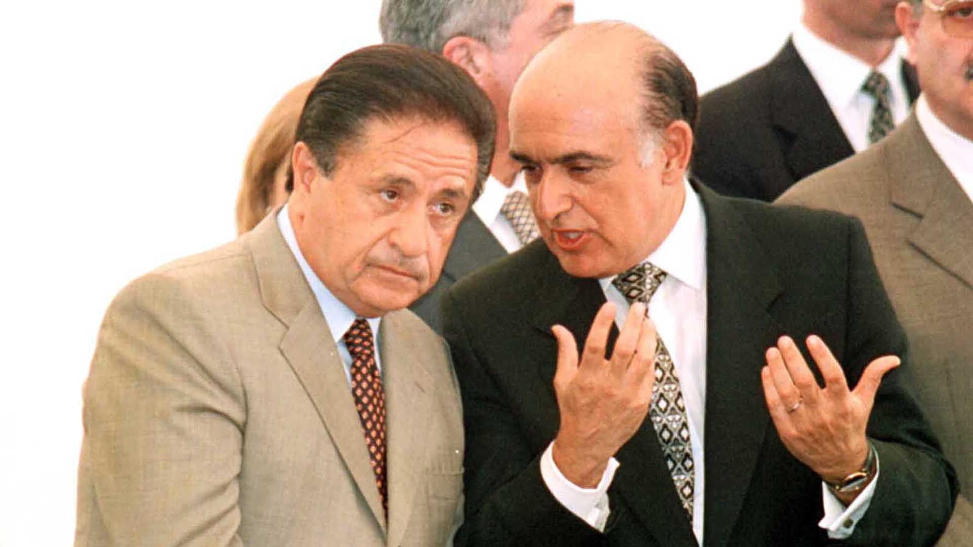Carlos Ruckauf con Eduardo Duhalde
