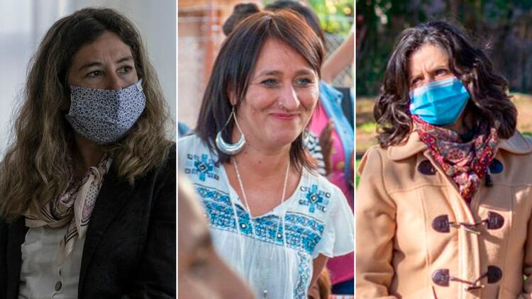 Esta tarde se confirmaron tres casos de COVID-19 dentro del Gabinete de Jorge Milton Capitanich. Desde la izquierda: la Secretaria de Desarrollo Territorial y Ambiente, Marta Soneira; la Secretaria de Derechos Humanos y Géneros, Silvana Pérez; y la Ministra de Seguridad, Gloria Salazar.