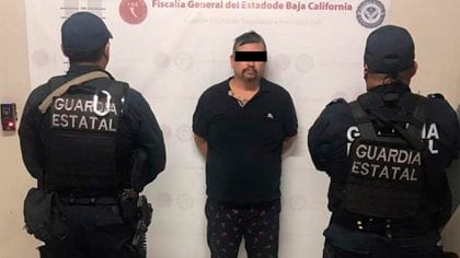 Samuel "N" was arrested in Tecate, Baja California (Photo: Facebook / @fgebaja)