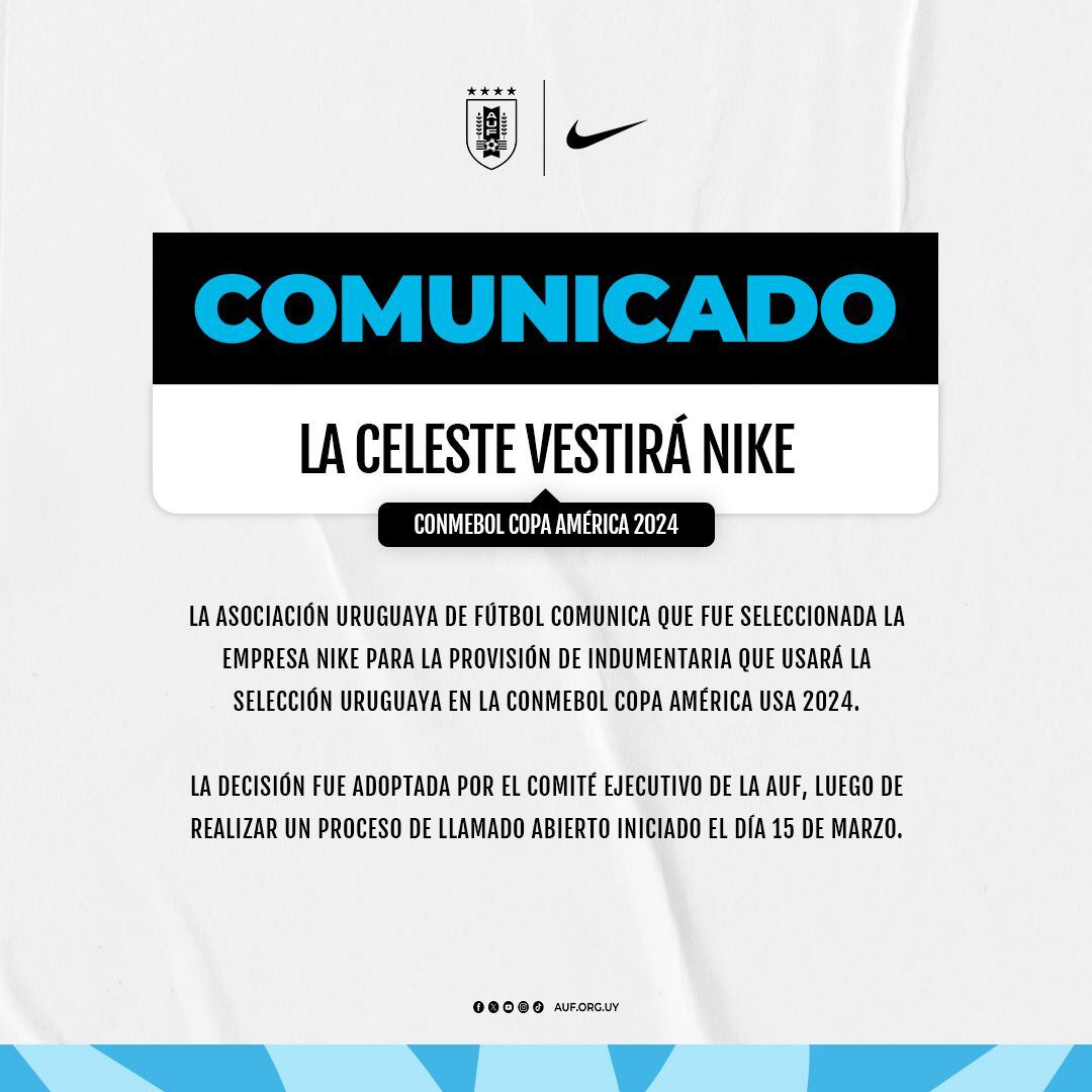 Comunicado Uruguay Nike