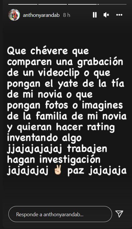 Anthony Aranda si difende. (Foto: Instagram)
