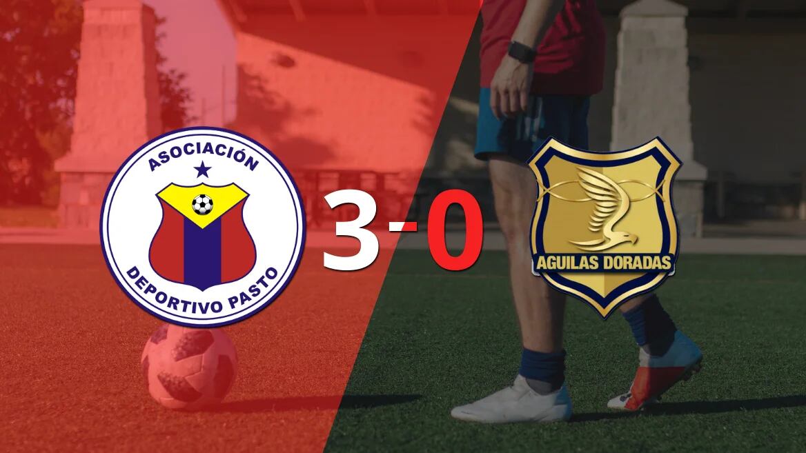 Águilas Doradas Rionegro fue superado fácilmente y cayó 3-0 contra Pasto