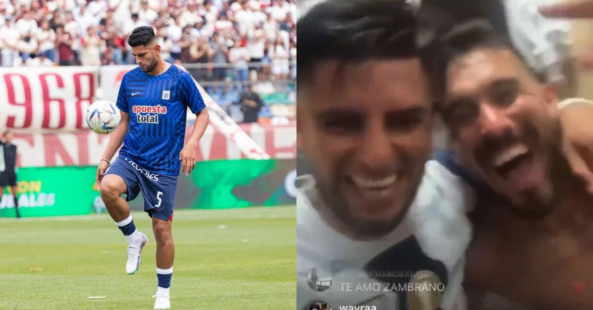 Alianza Lima: Carlos Zambrano’s celebration with the whole team after the victory in the classic
