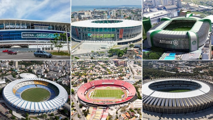 Los seis estadios que albergarán los partidos de la Copa América