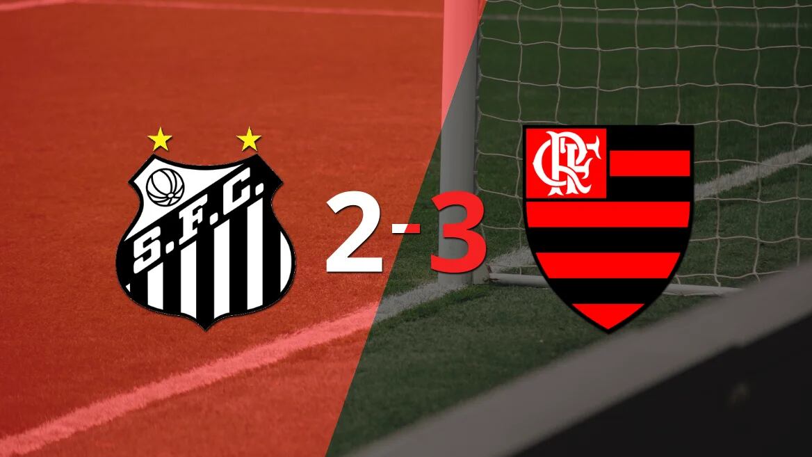 Flamengo derrotó 3-2 a Santos en un partidazo