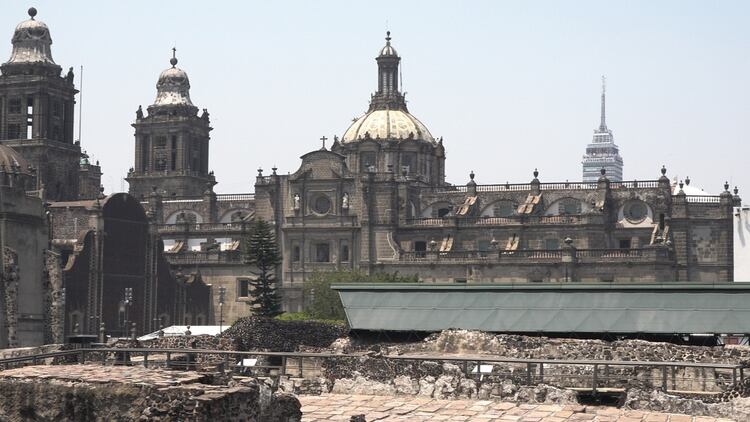 Del Templo Mayor quedaron apenas unas ruinas porque Cortés ordenó destruirlo (Foto: Infobae, Juan Vicente Manrique).