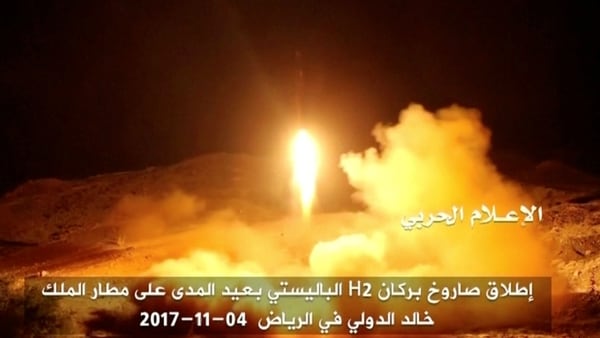 El misil lanzado por los rebeldes hutíes contra Riad (Reuters)