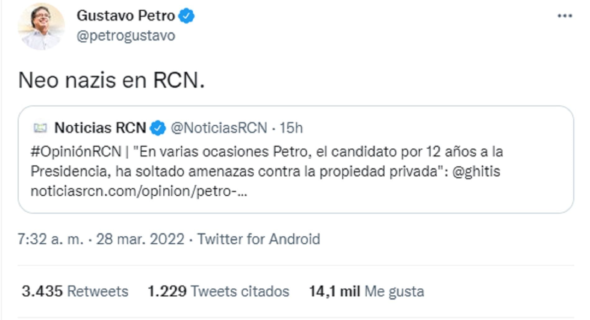 Declarações de Gustavo Petro