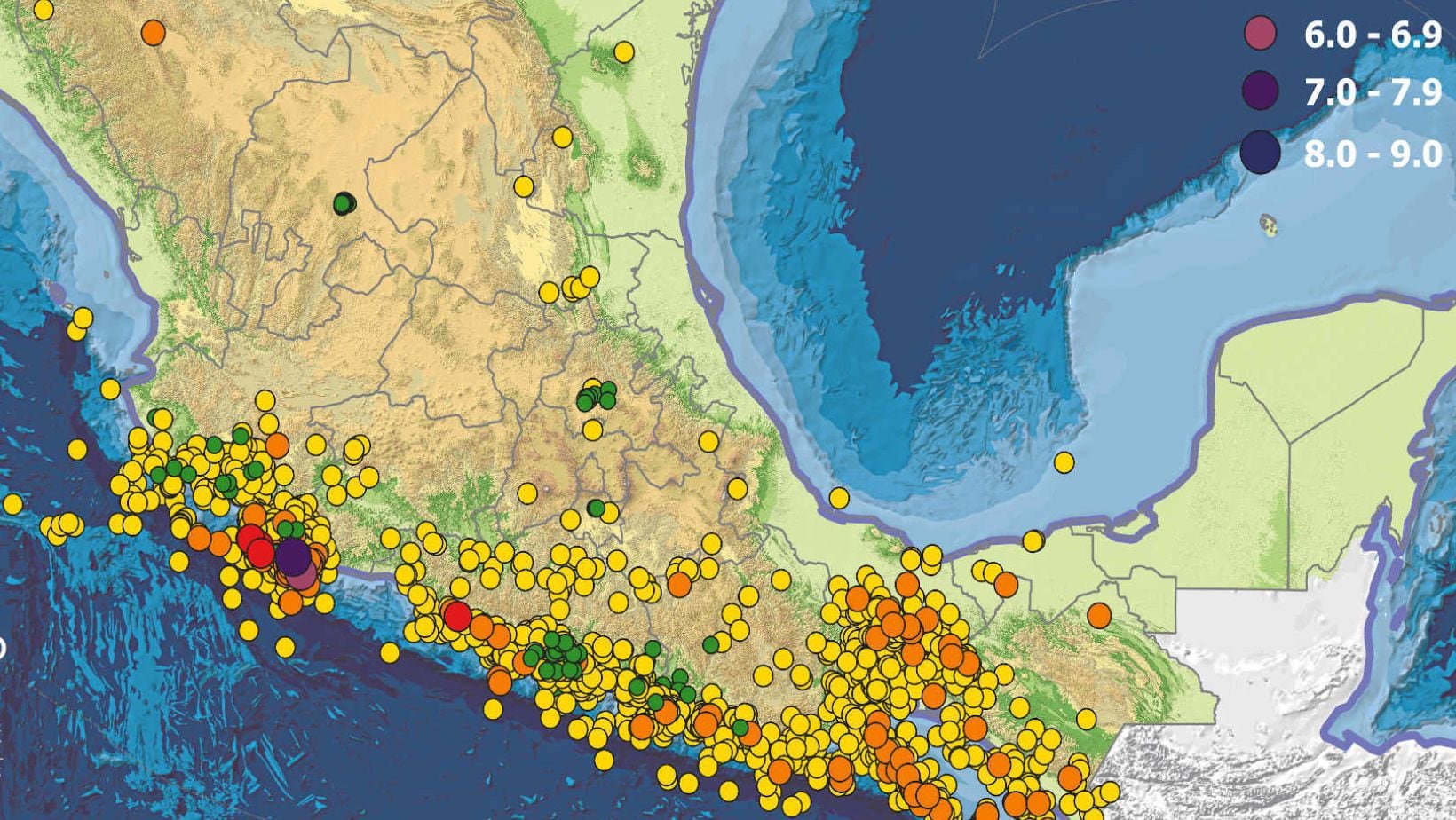 Reporte de sismos en México