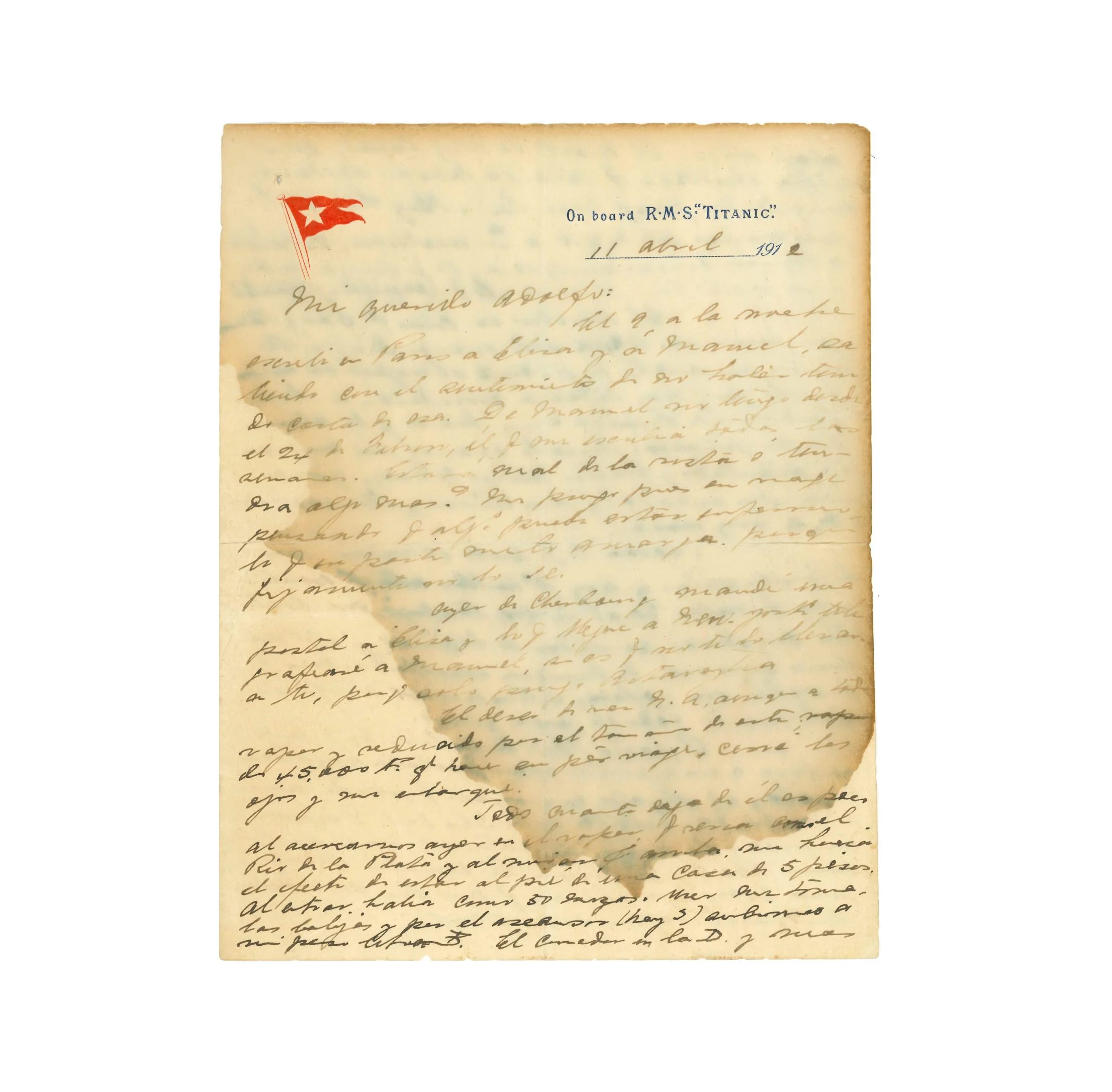 La carta enviada por Ramón Artagaveytia Gómez a su hermano (Zorrilla Subastas)