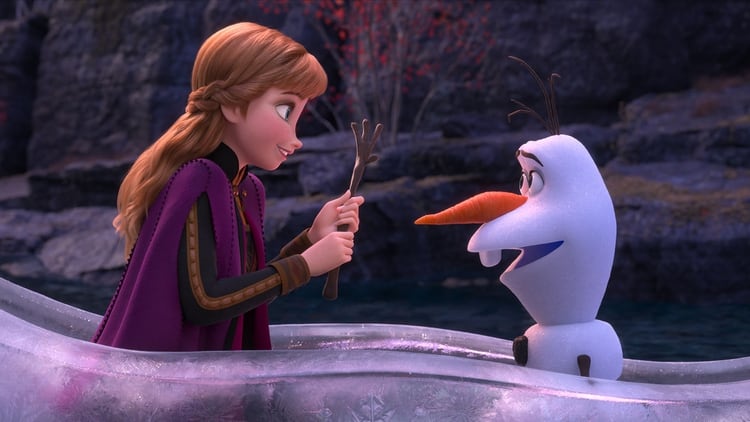 Los personajes de Anna y Olaf, de “Frozen 2