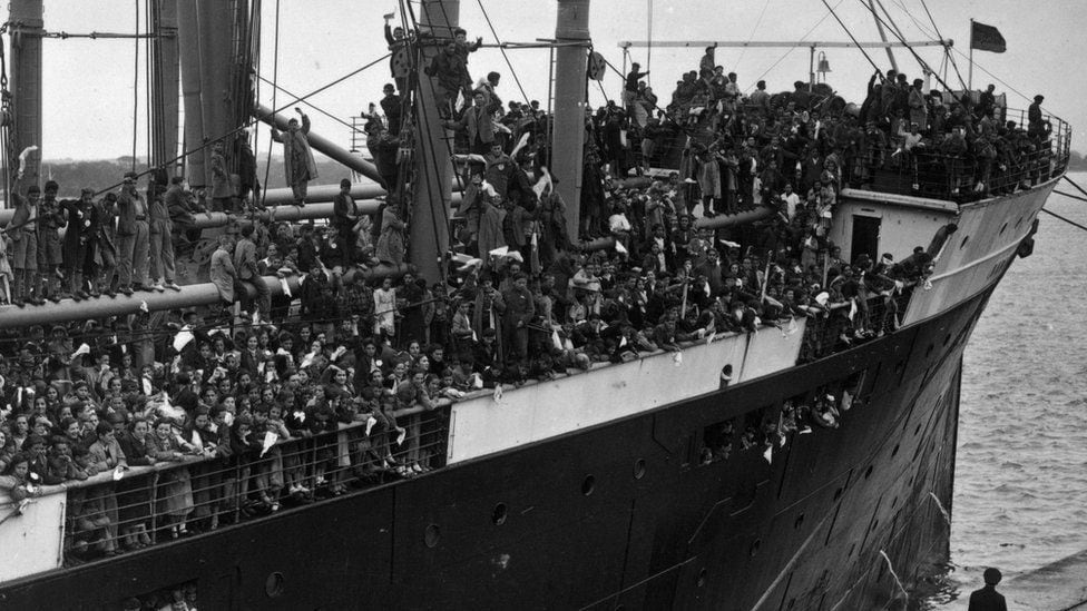 4.000 niños vacos a bordo del buque Habana en 1937. (Cedida)