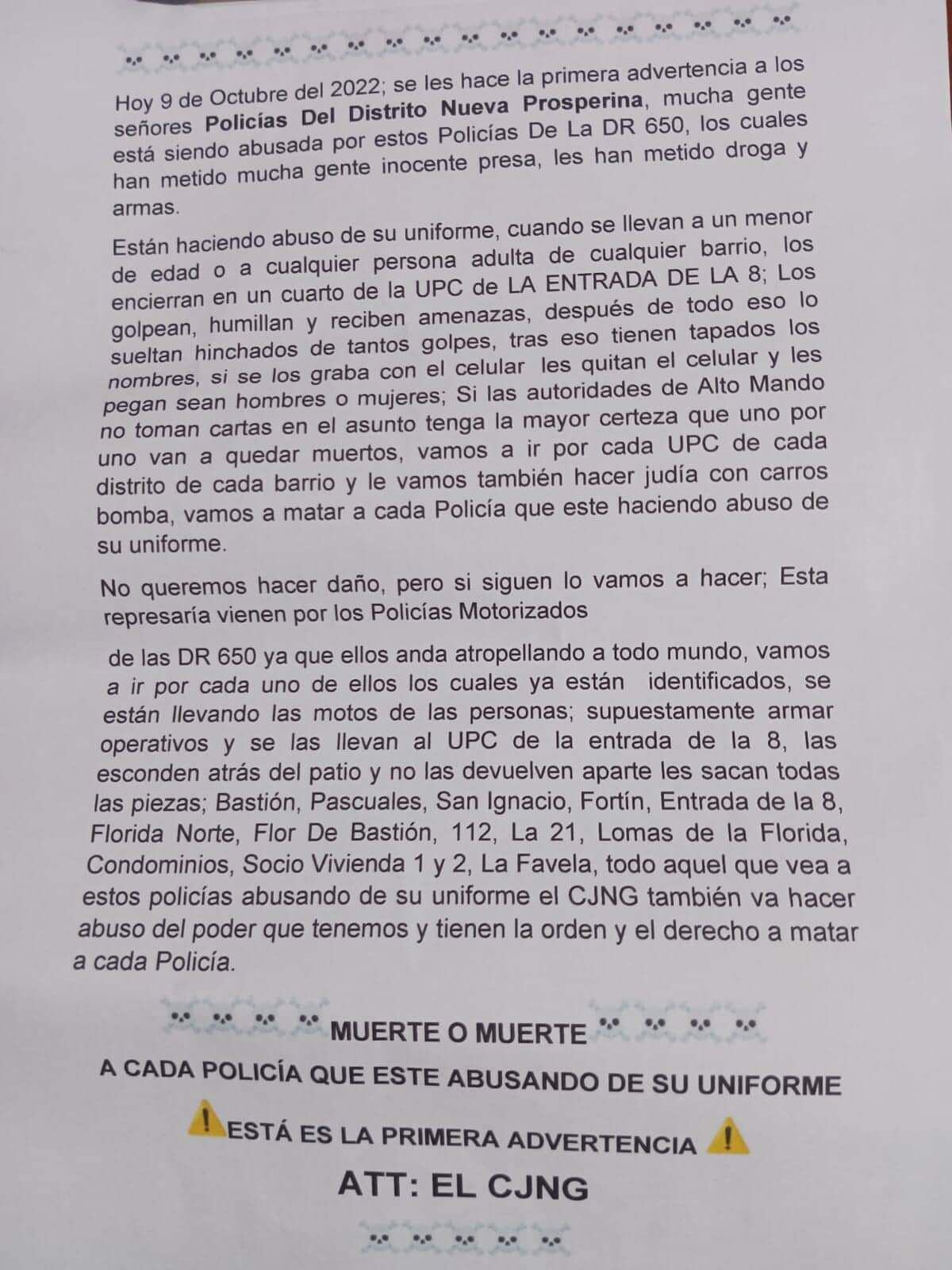 CJNG Ecuador ataque a policía Guayaquil