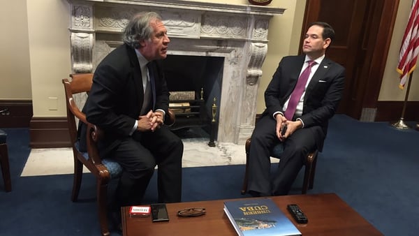 Marco Rubio junto a Luis Almagro (@Almagro_OEA2015)