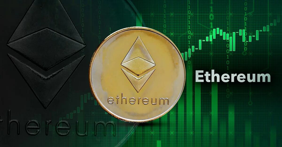 How the value of the Ethereum cryptocurrency has changed over the past day