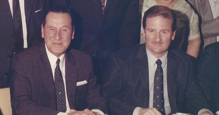 Juan Domingo Perón y Jorge Daniel Paladino, su enviado ante el gobierno de Lanusse