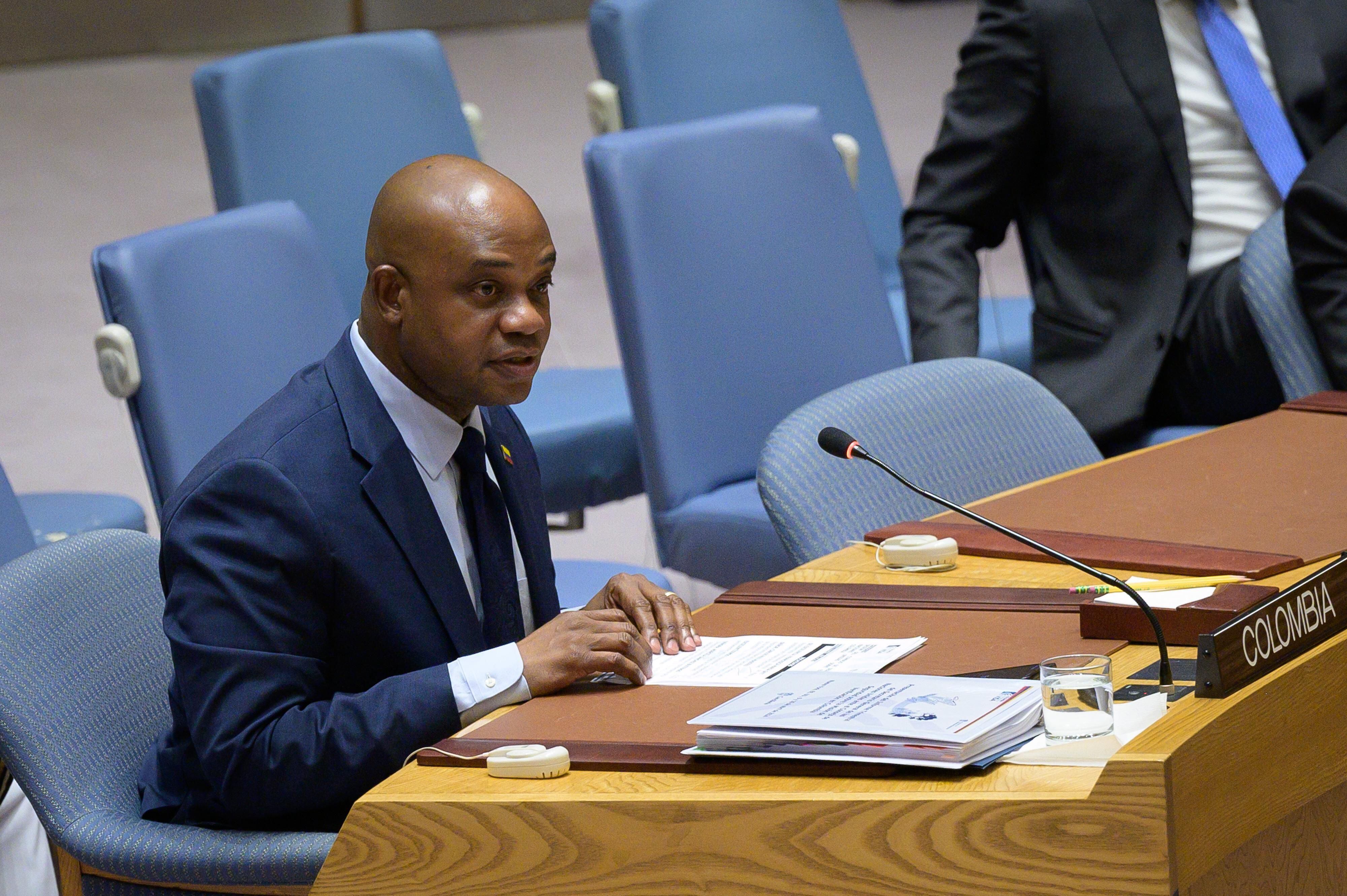 El ministro (e) de Relaciones Exteriores solicitó al Consejo de Seguridad de la ONU que los excombatientes puedan participar de las sesiones del organismo