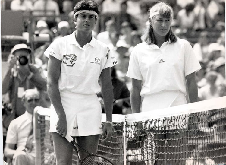 Sabatini contra Steffi Graf en la definición de Wimbledon 1991