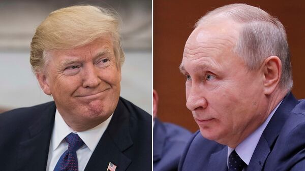 Donald Trump, presidente de Estados Unidos, y su par ruso Vladimir Putin