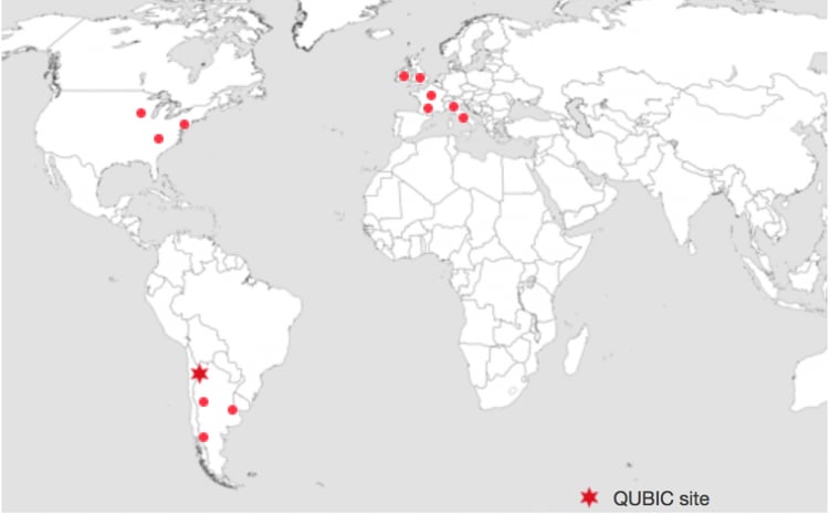 Radiotelescopios Qubic instalados en todo el mundo