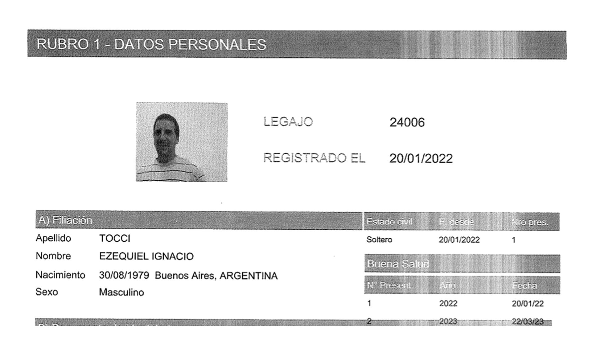 Ezequiel Tocci aseguró que entregó su tarjeta en la Cámara porque le habían asegurado que su contrato no había prosperado