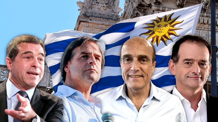 Ernesto Talvi, Luis Lacalle Pou, Daníel Martinez y Guido Manini Ríos son los principales candidatos a la Presidencia.