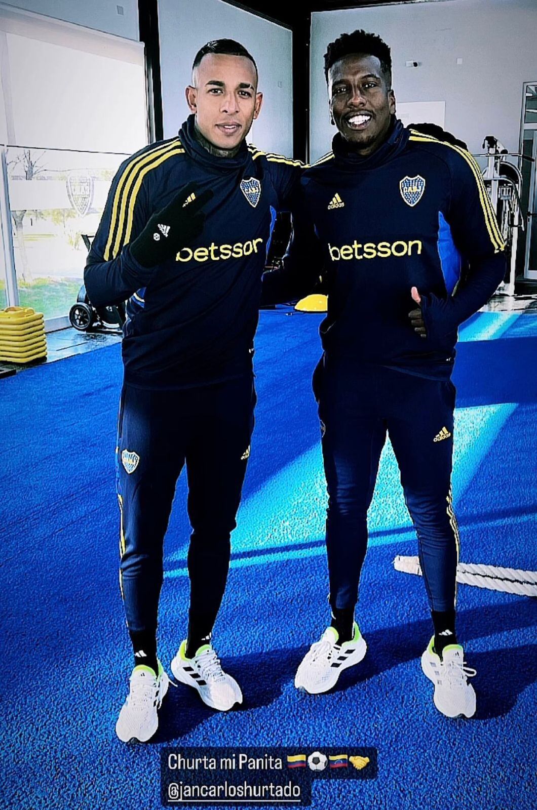 Sebastián Villa y Jan Hurtado en sus vueltas a Boca. El venezolano ya acordó con la Liga de Quito