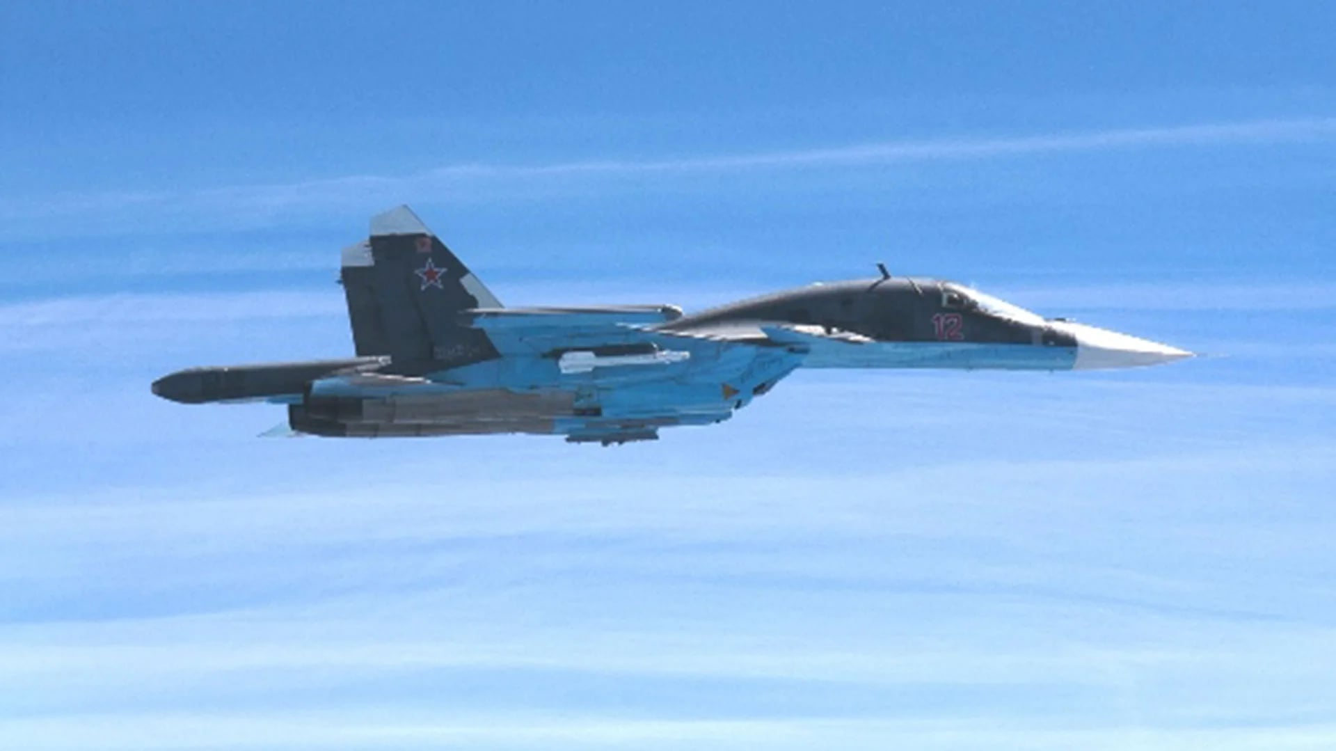 Un cazabombardero Su-34, como los utilizados por Rusia en sus operaciones en Siria