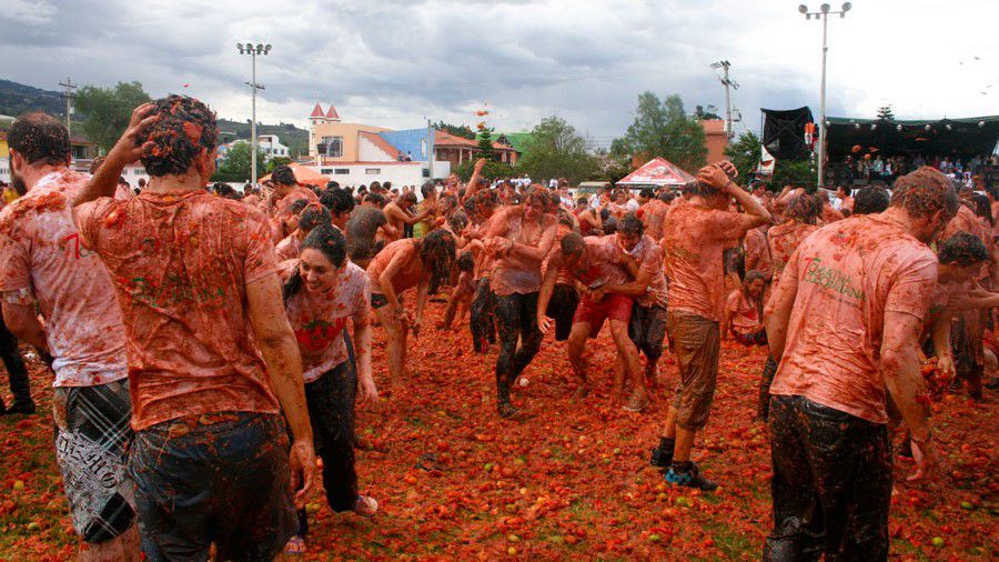Se trata de una actividad que resalta y destaca el patrimonio cultural de Boyacá.  Gran Tomatina Colombiana/ Facebook.