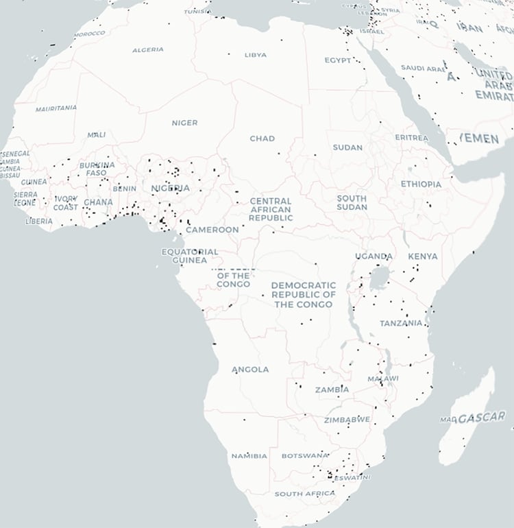 África, el continente con menor desarrollo urbano (World Settlement Footprint 2015)