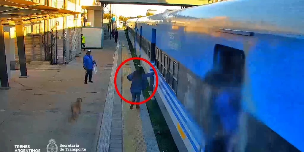 Una mujer intentó subirse a un tren en movimiento, se cayó a las vías y casi es arrollada por la formación