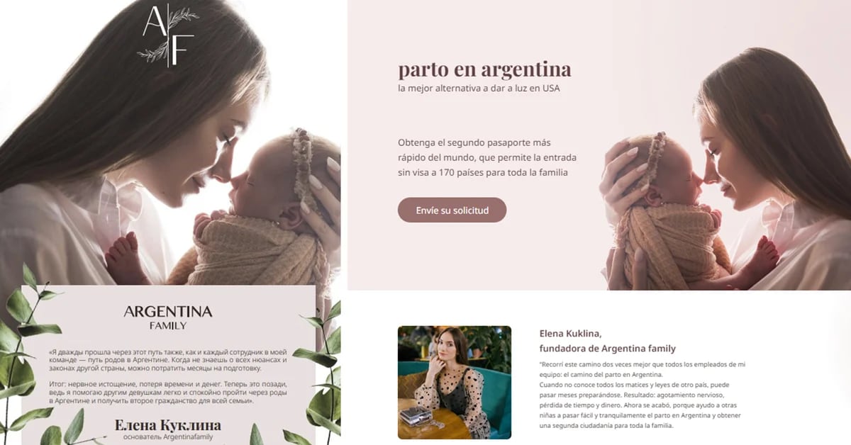 What services does it offer and how much does the surveyed agency’s packages cost to bring pregnant Russian women to give birth in Argentina?