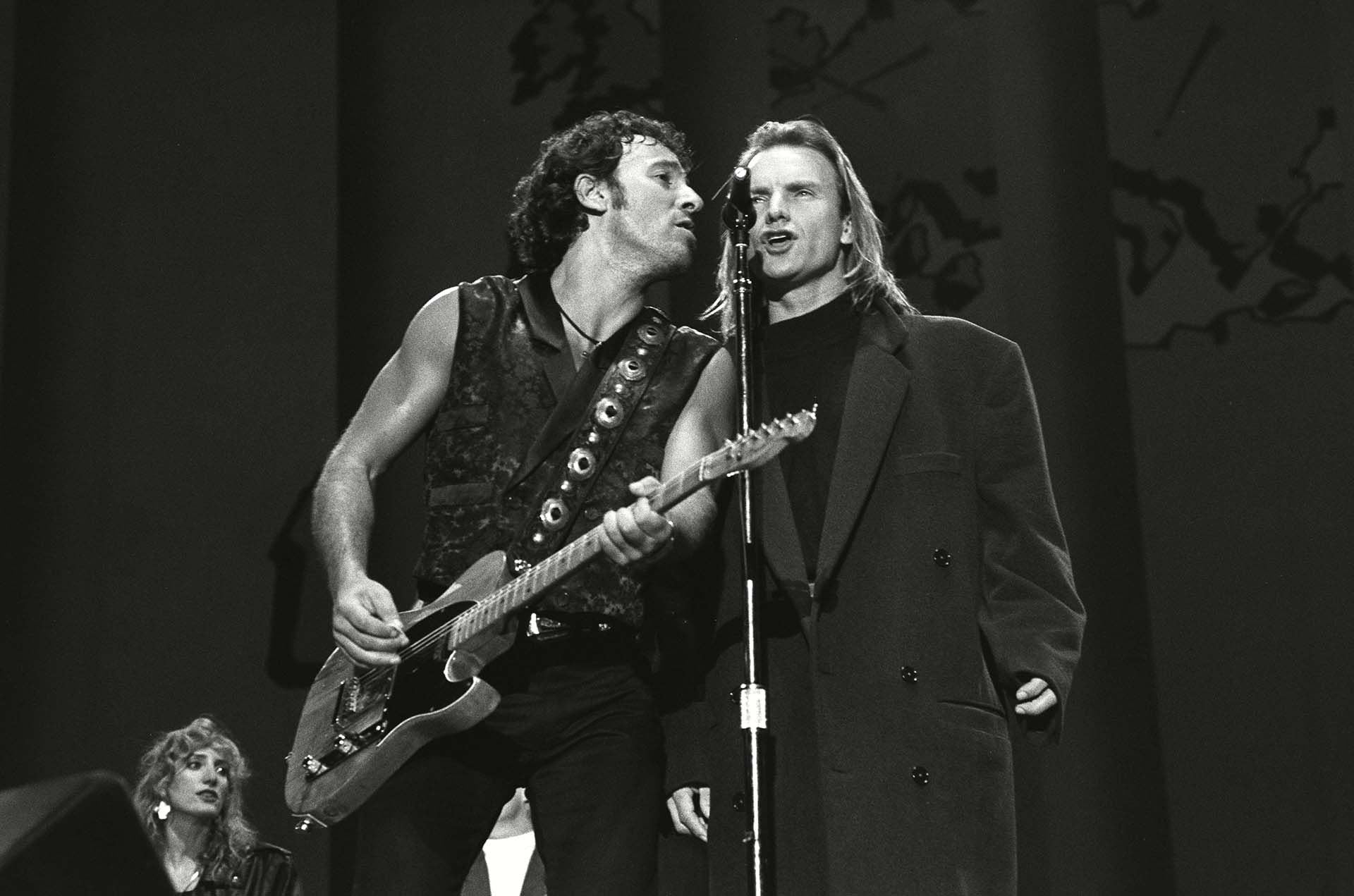 Bruce Springsteen y Sting en el concierto Amnesty (Alan Davidson/Shutterstock)