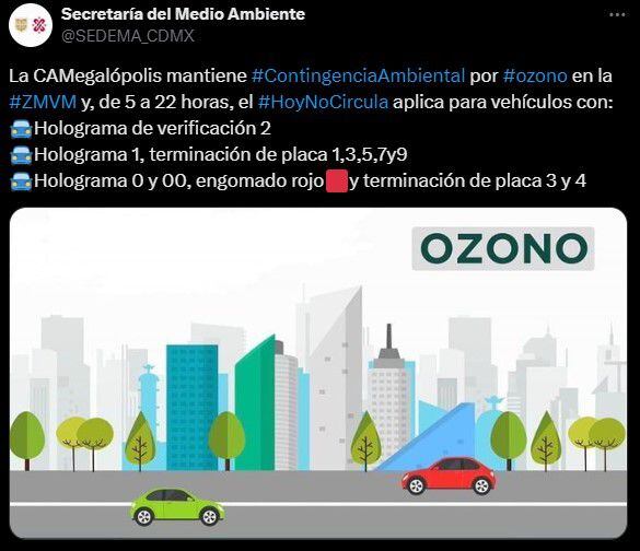 Contingencia Ambiental en CDMX hoy 19 de mayo: sigue la Fase 1 por ozono; éstos son los autos que no circulan