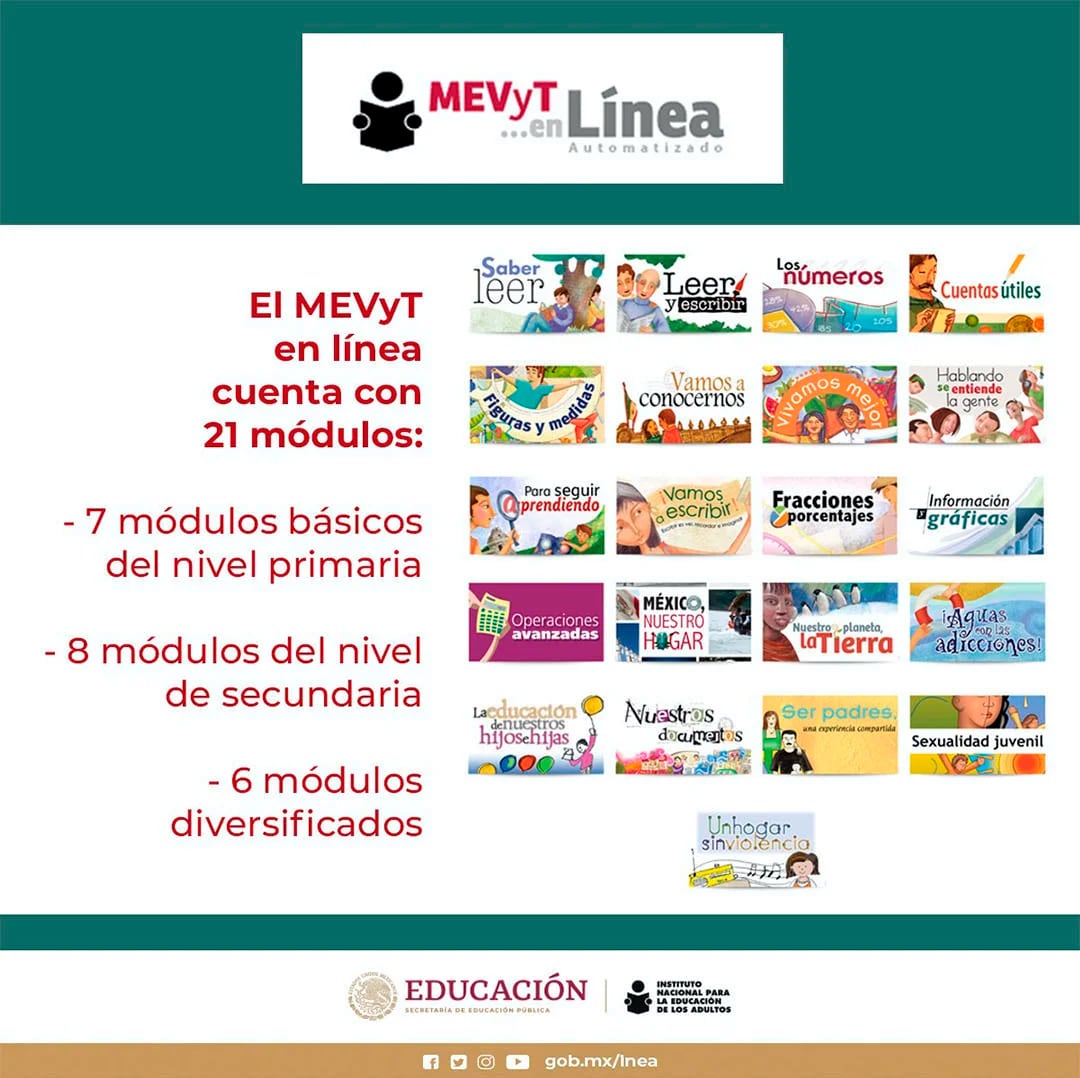 MEVyT en línea cuenta con 21 módulos (Foto: Twitter/@INEAmx)