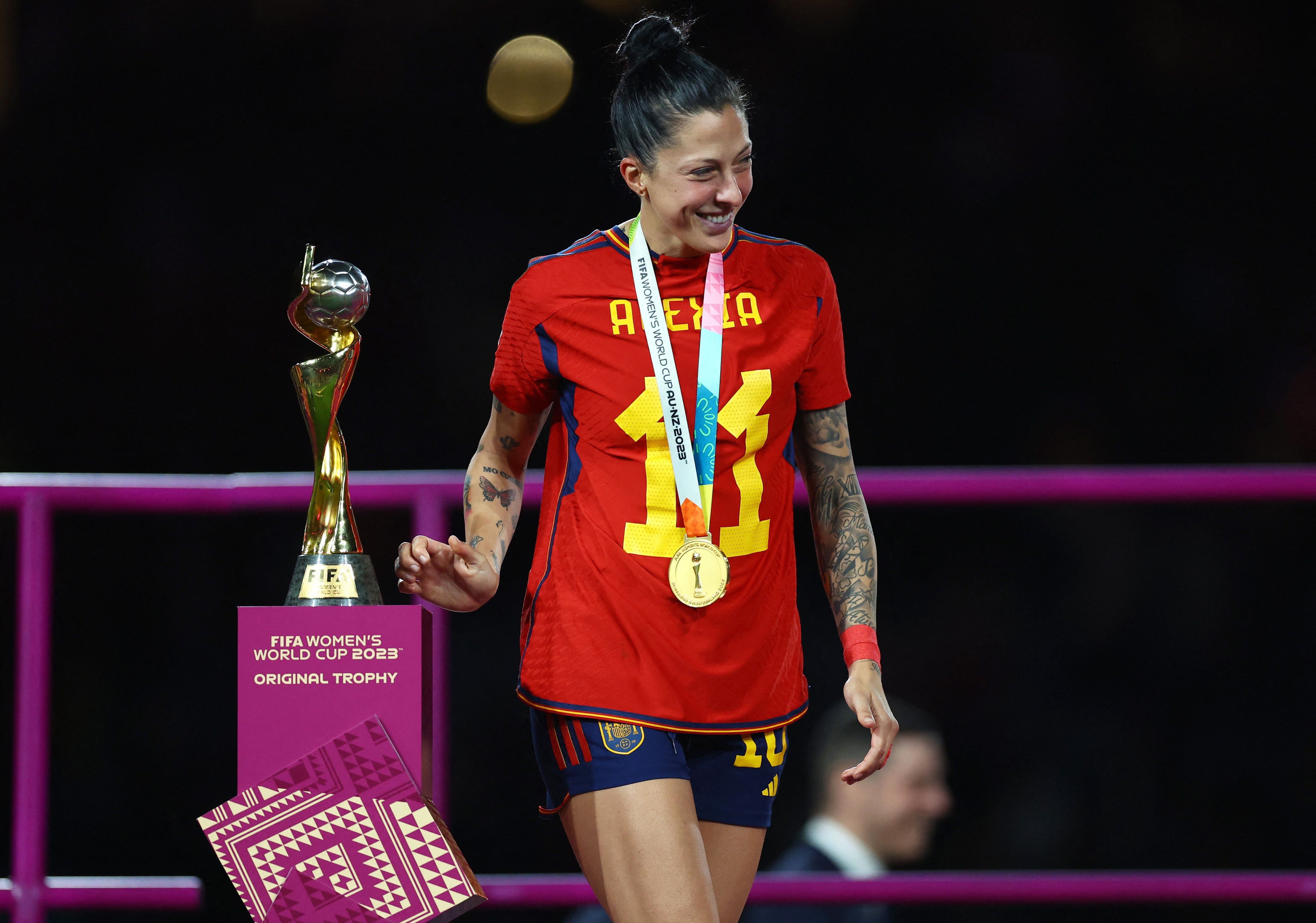 Jenni Hermoso celebrando el triunfo de España en el Mundial (REUTERS/Hannah Mckay).