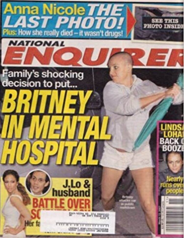 Tras este episodio, Britney Spears pasó un mes en una clínica psiquiátrica, donde fue diagnosticada con un cuadro de bipolaridad