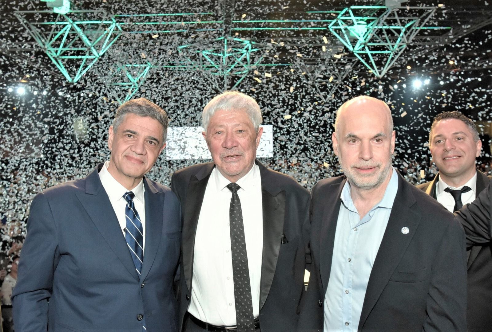 Horacio Rodríguez Larreta con Jorge Macri y Dante Camaño