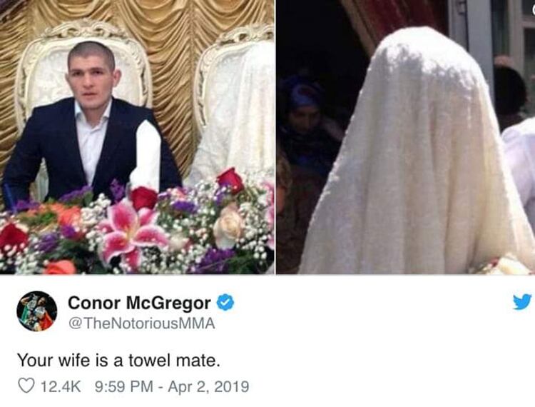 La burla de McGregor a la esposa y a las creencias religiosas de Khabib Nurmagomedov