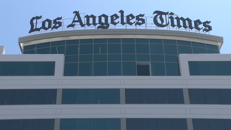 El nuevo edificio del Los Ángeles Times, uno de los periódicos afectados