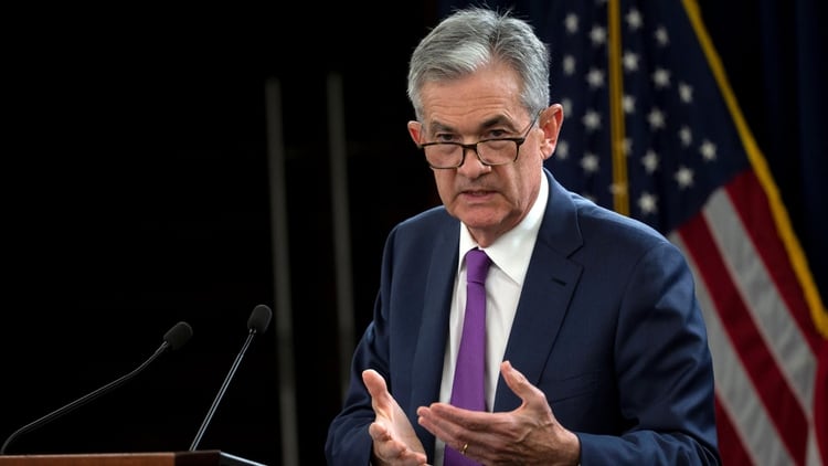 Jerome Powell, presidente de la Reserva Federal de EEUU, insinuó que el banco central podría recortar sus tasas de interés en su proxima reunión e 30 y 31 de julio. (Reuters).