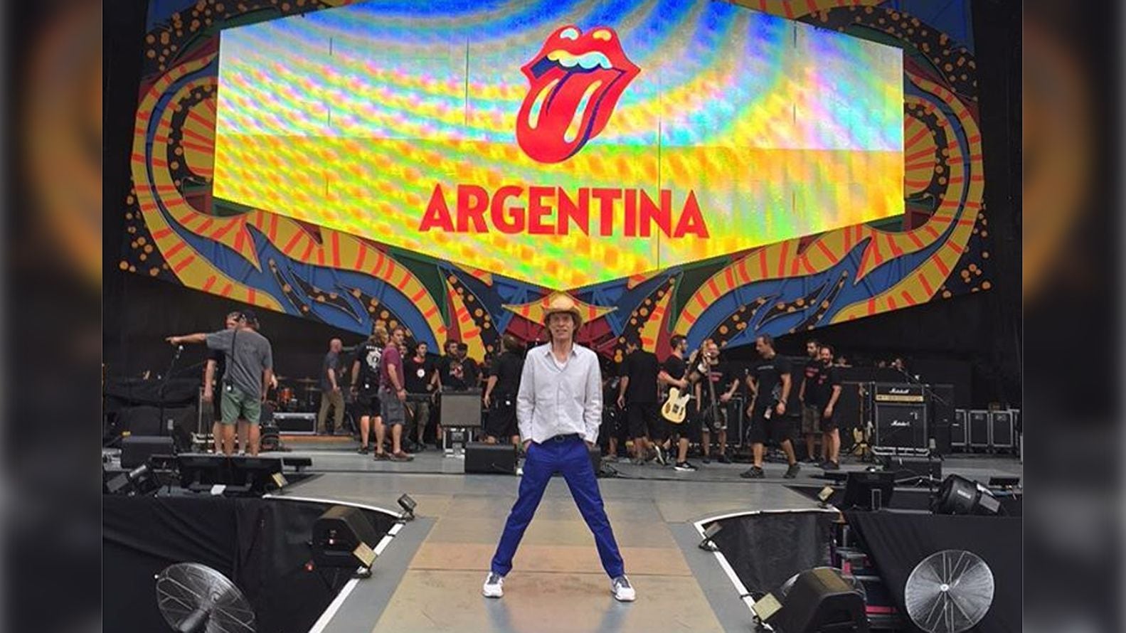Jagger posa en su última gira por Argentina (instagram.com/mickjagger)