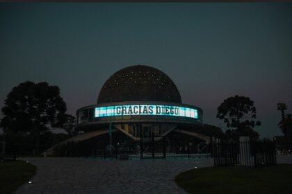 El Planetario recordó a Diego Maradona