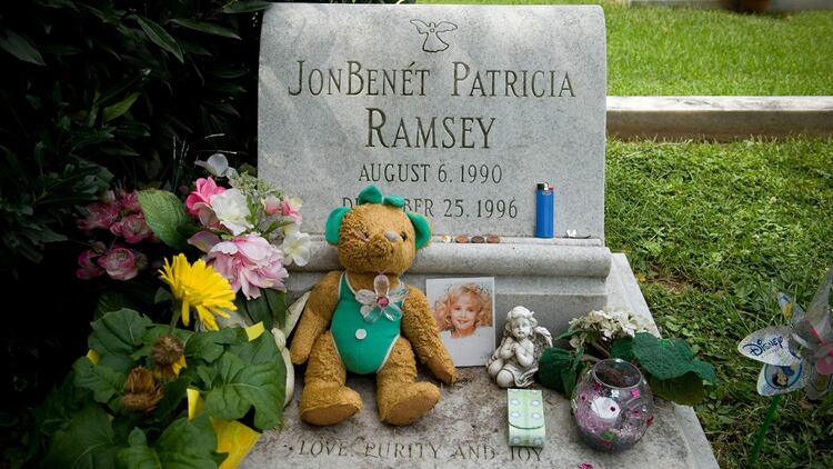 La tumba de JonBénet Ramsey, la pequeña asesinada en la Navidad de 1996 en Boulder, Colorado